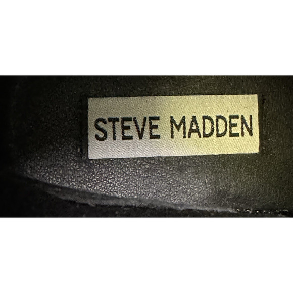 Steve Madden Ruthy Black Leather Ankle Boots Side Zip Womens Size 8.5M New $119 - Picture 11 of 13